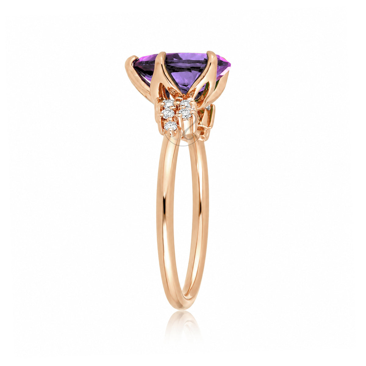 The Stella Pear Amethyst Ring