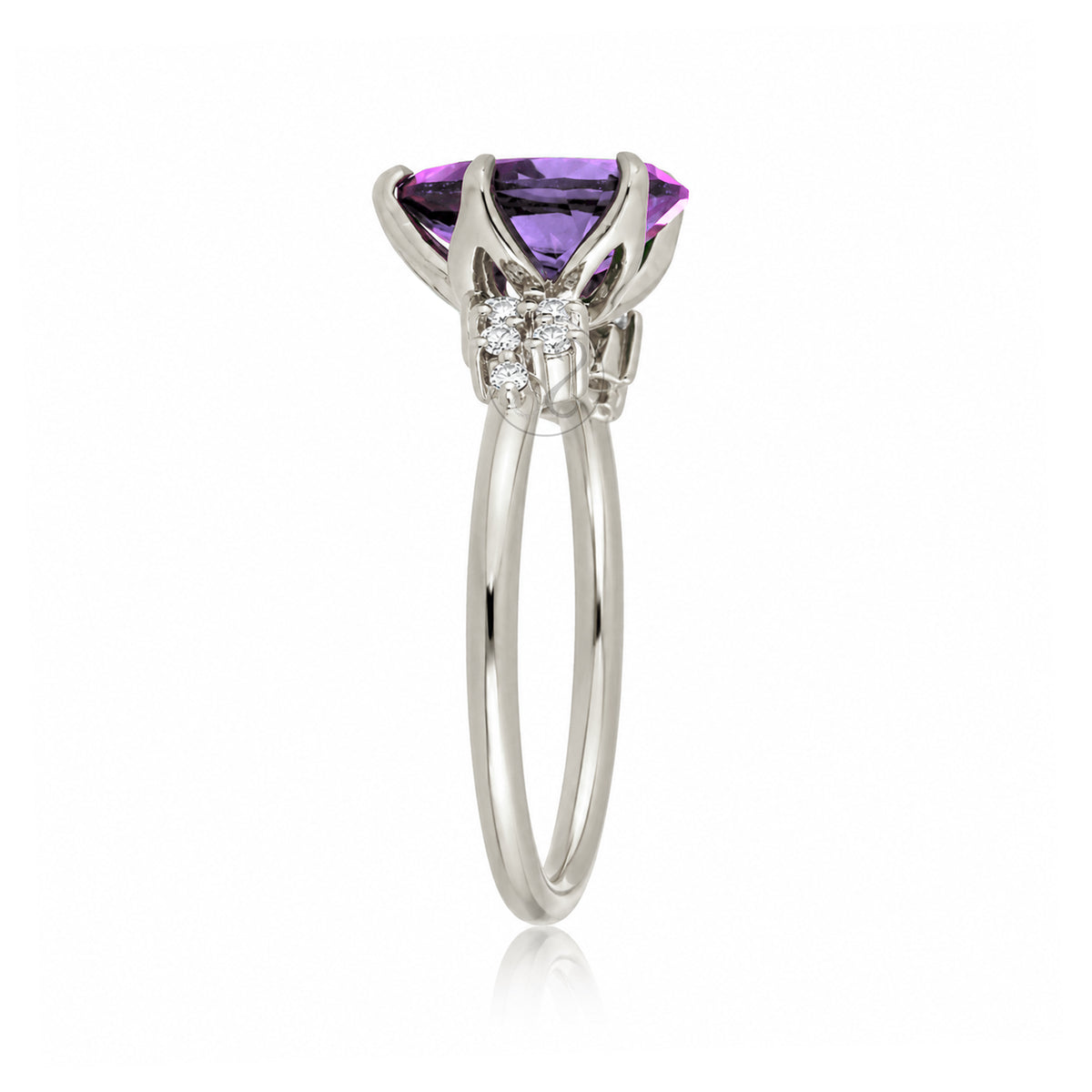 The Stella Pear Amethyst Ring