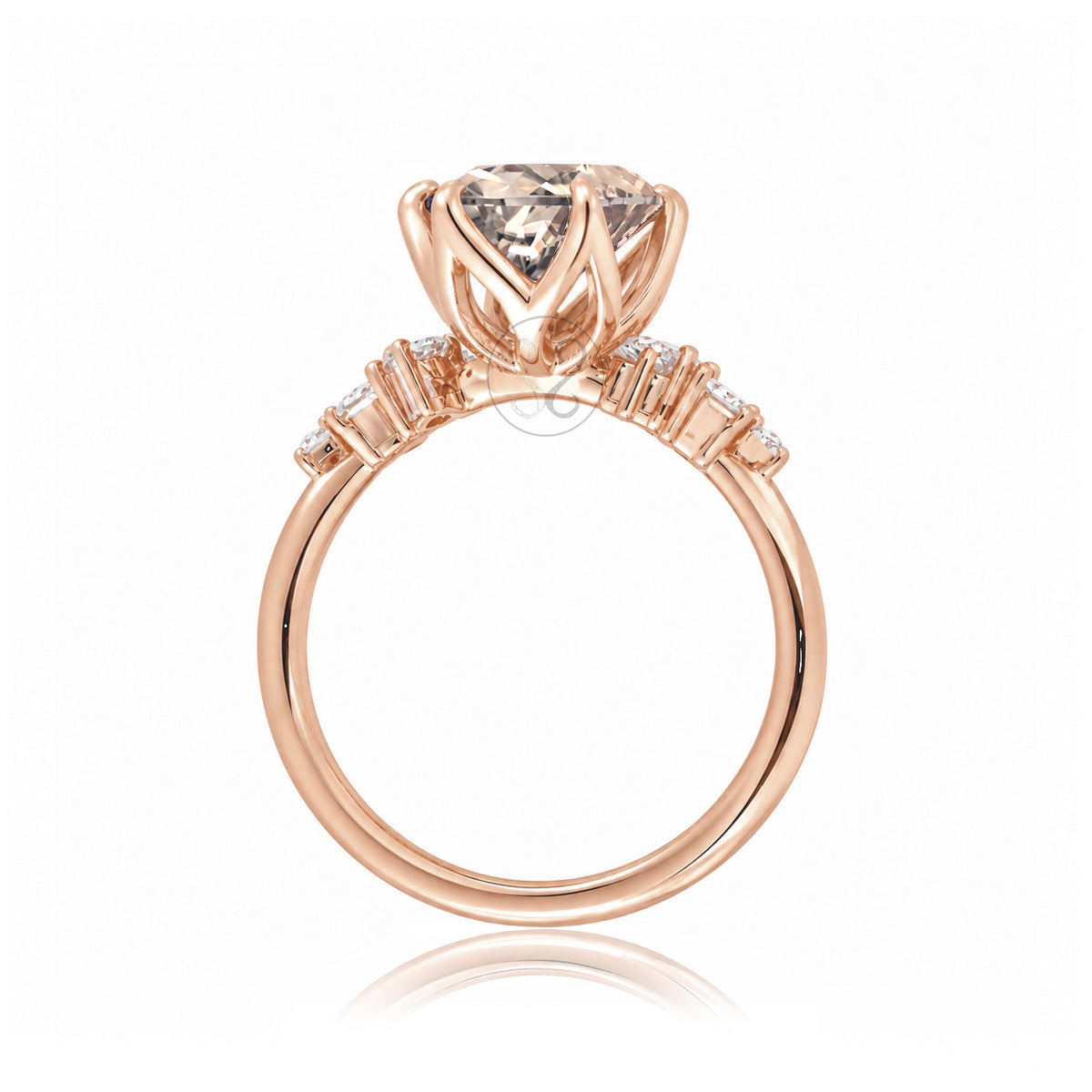 The Stella Round Morganite Ring