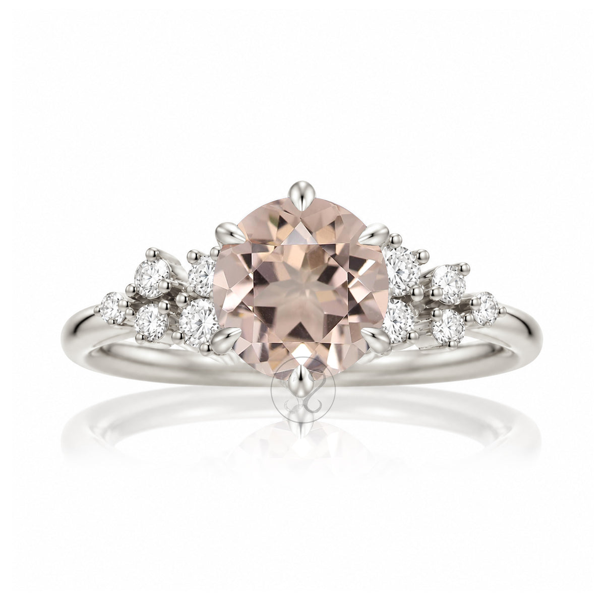 The Stella Round Morganite Ring