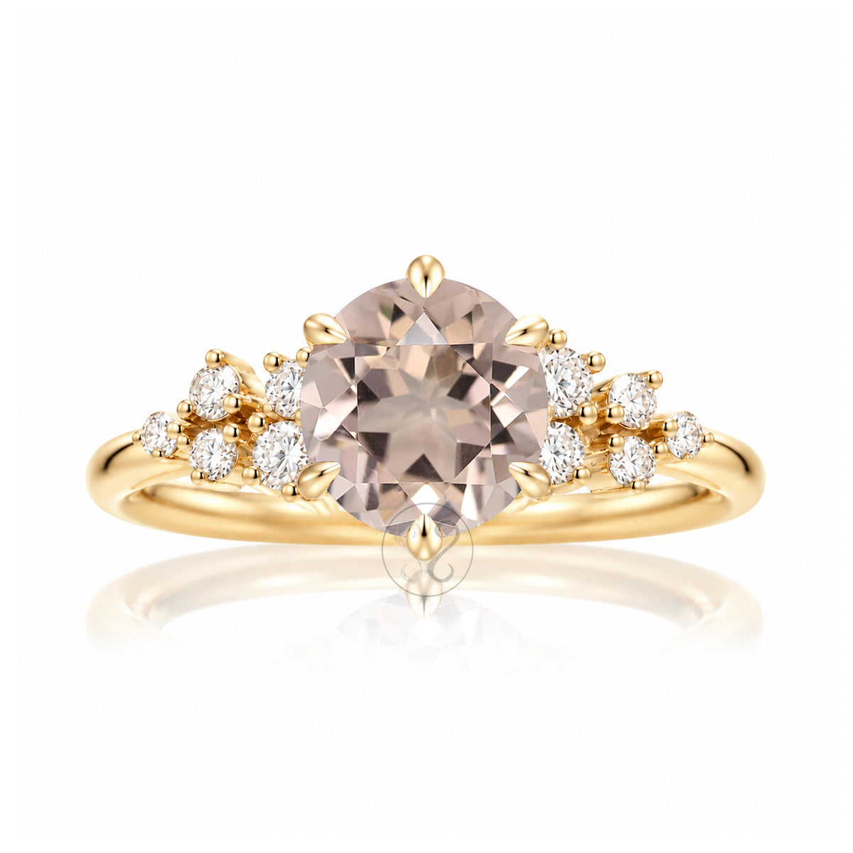 The Stella Round Morganite Ring