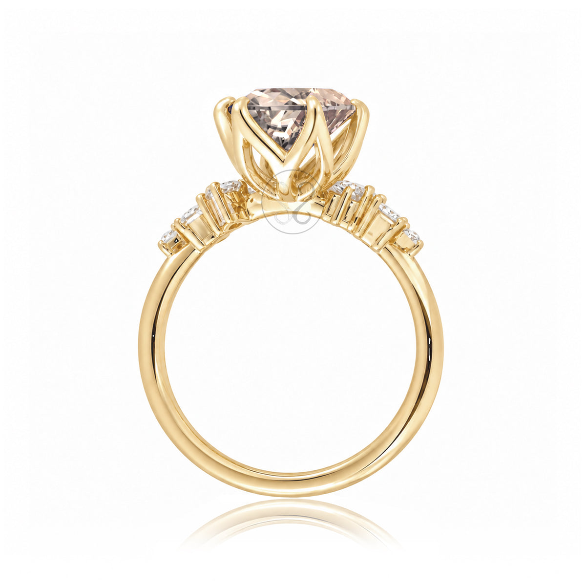 The Stella Round Morganite Ring