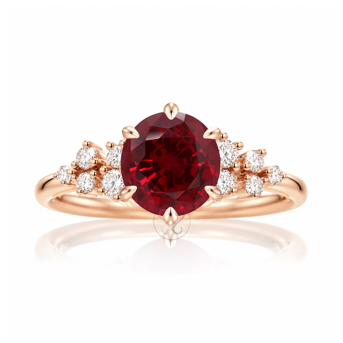 The Stella Round Ruby Ring