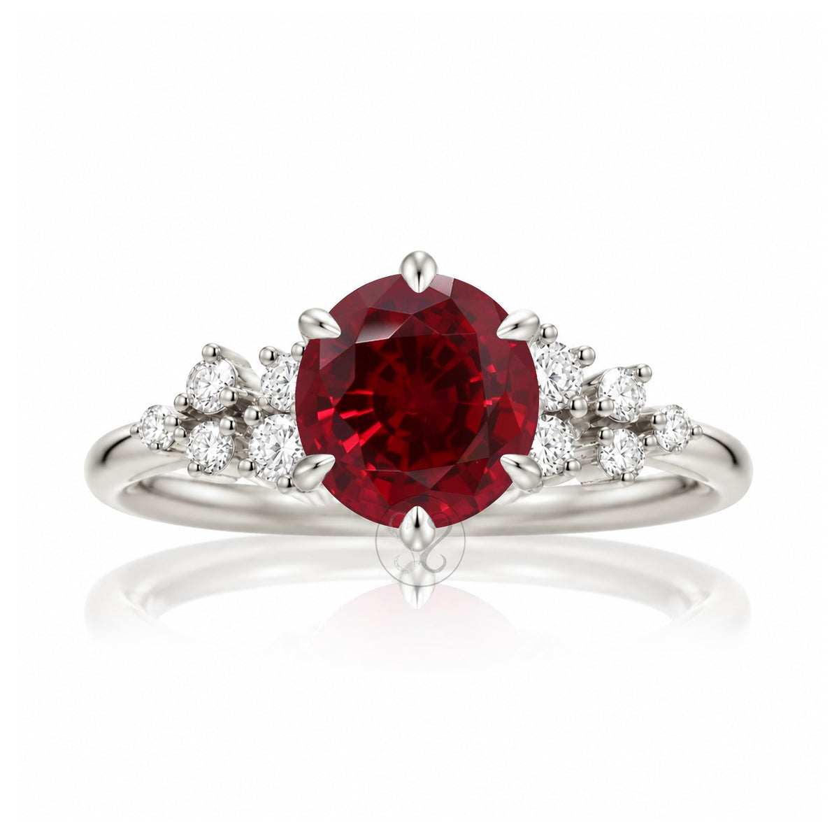 The Stella Round Ruby Ring