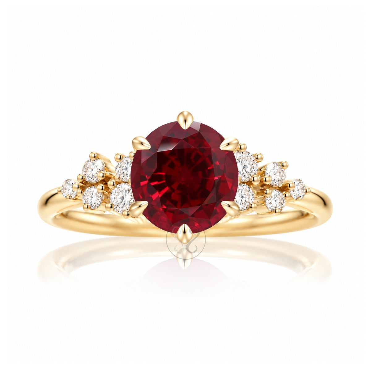 The Stella Round Ruby Ring