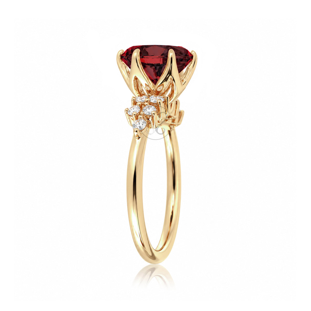 The Stella Round Ruby Ring