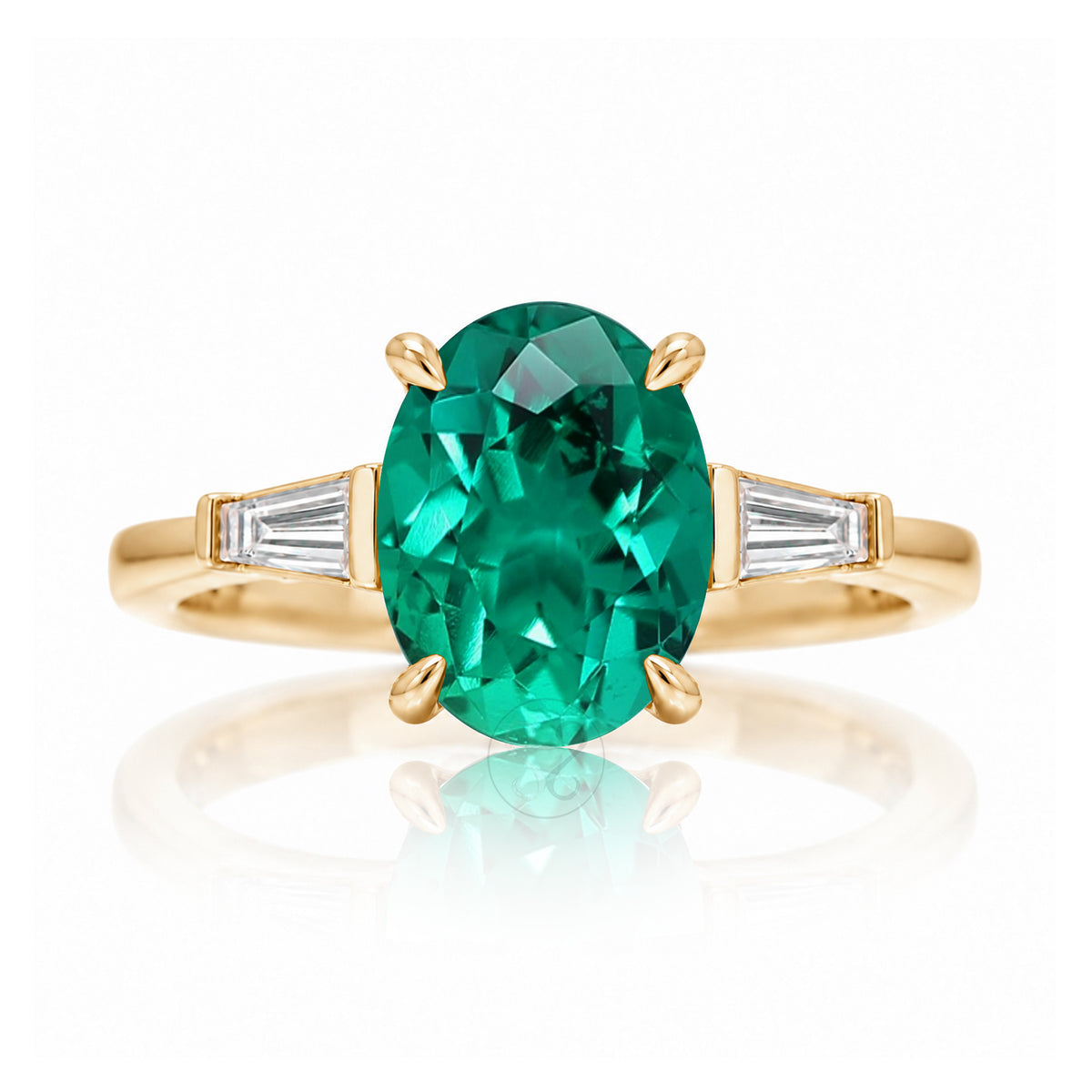 The Alice Oval Emerald Ring