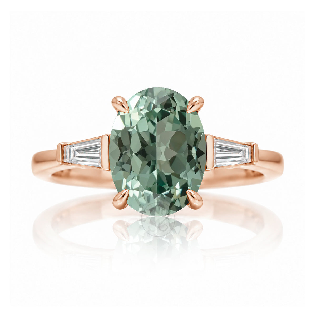 The Alice Oval Green Sapphire Ring