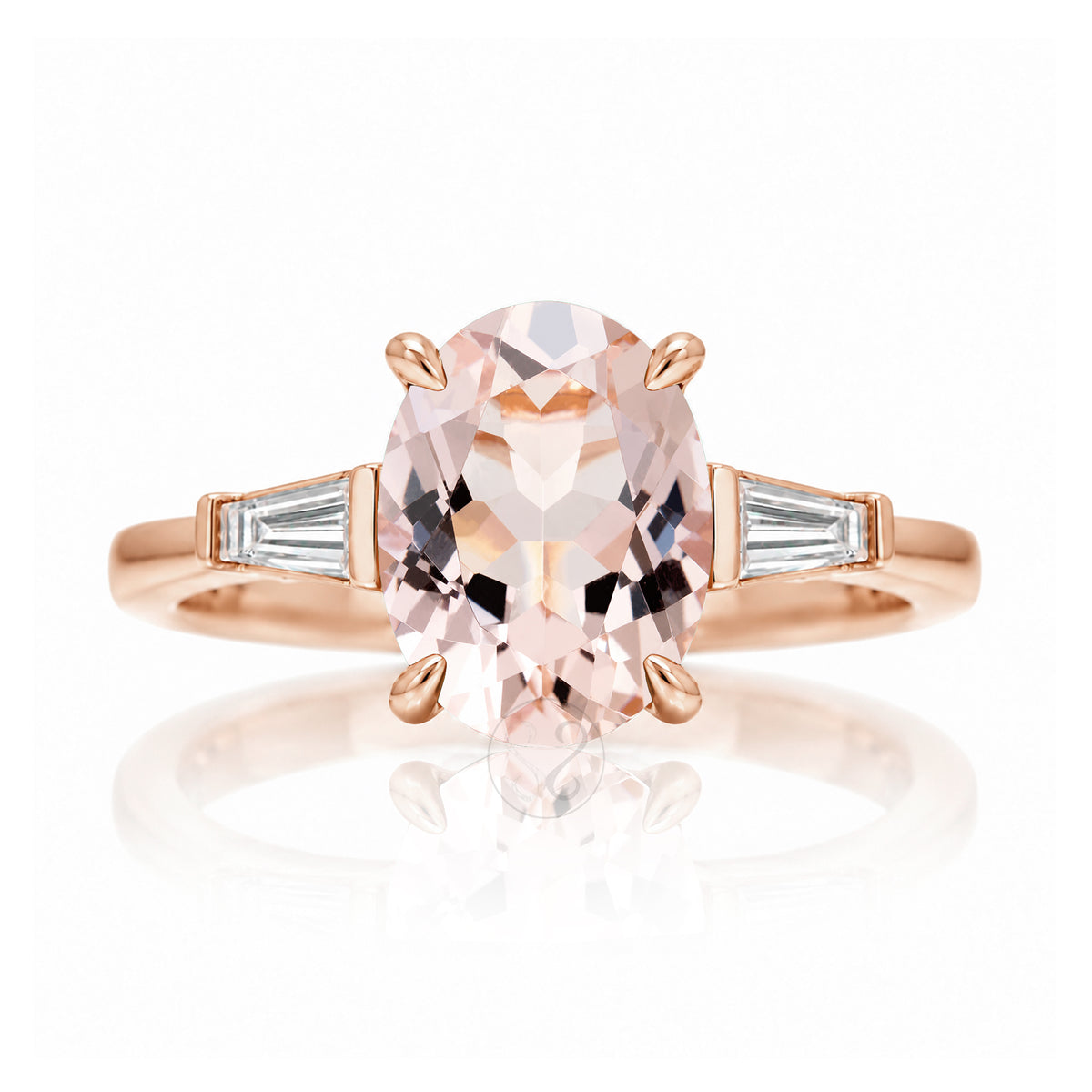 The Alice Oval Morganite Ring