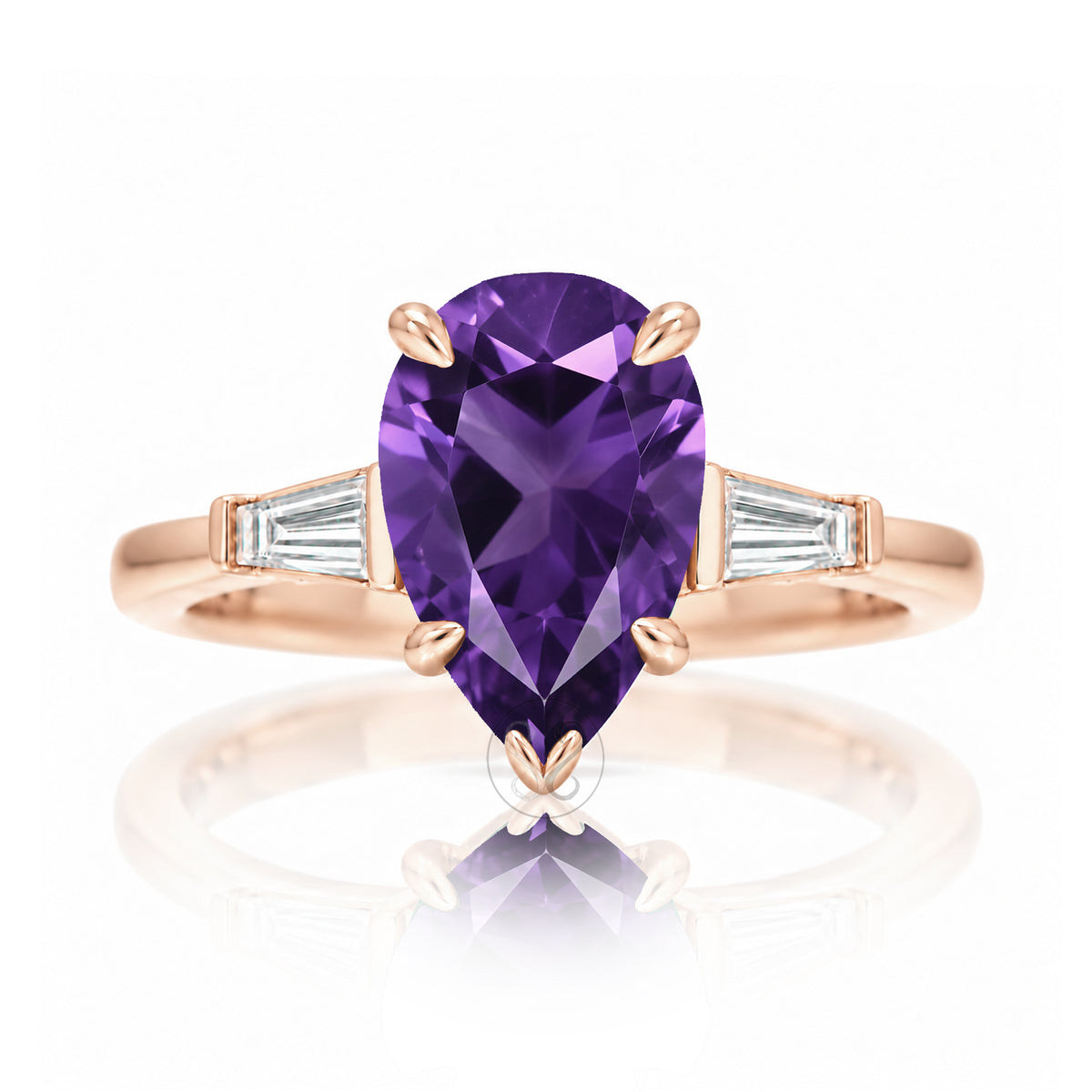The Alice Pear Amethyst Ring