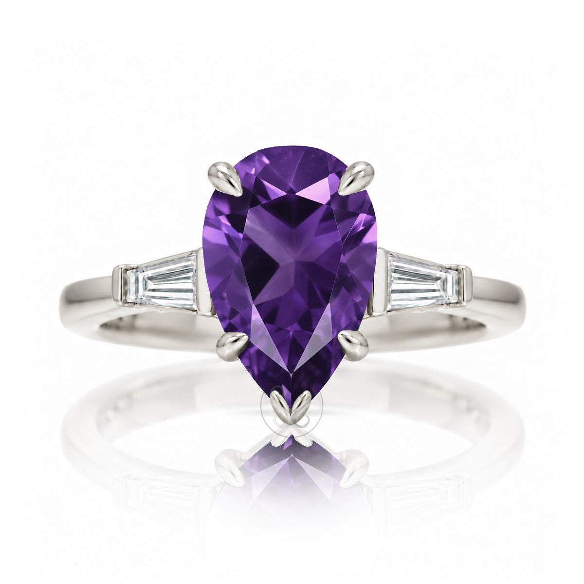 The Alice Pear Amethyst Ring