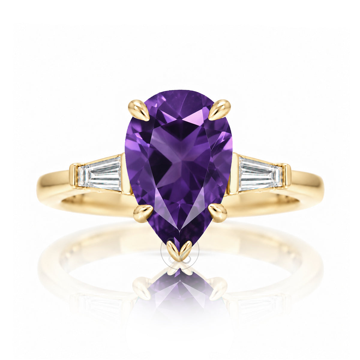 The Alice Pear Amethyst Ring
