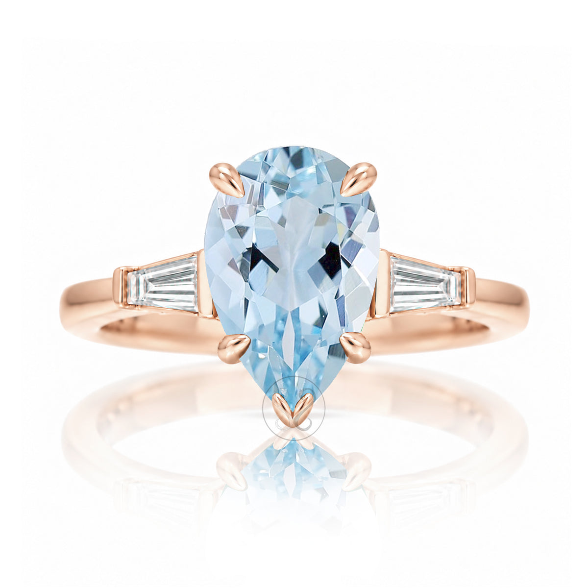 The Alice Pear Aquamarine Ring