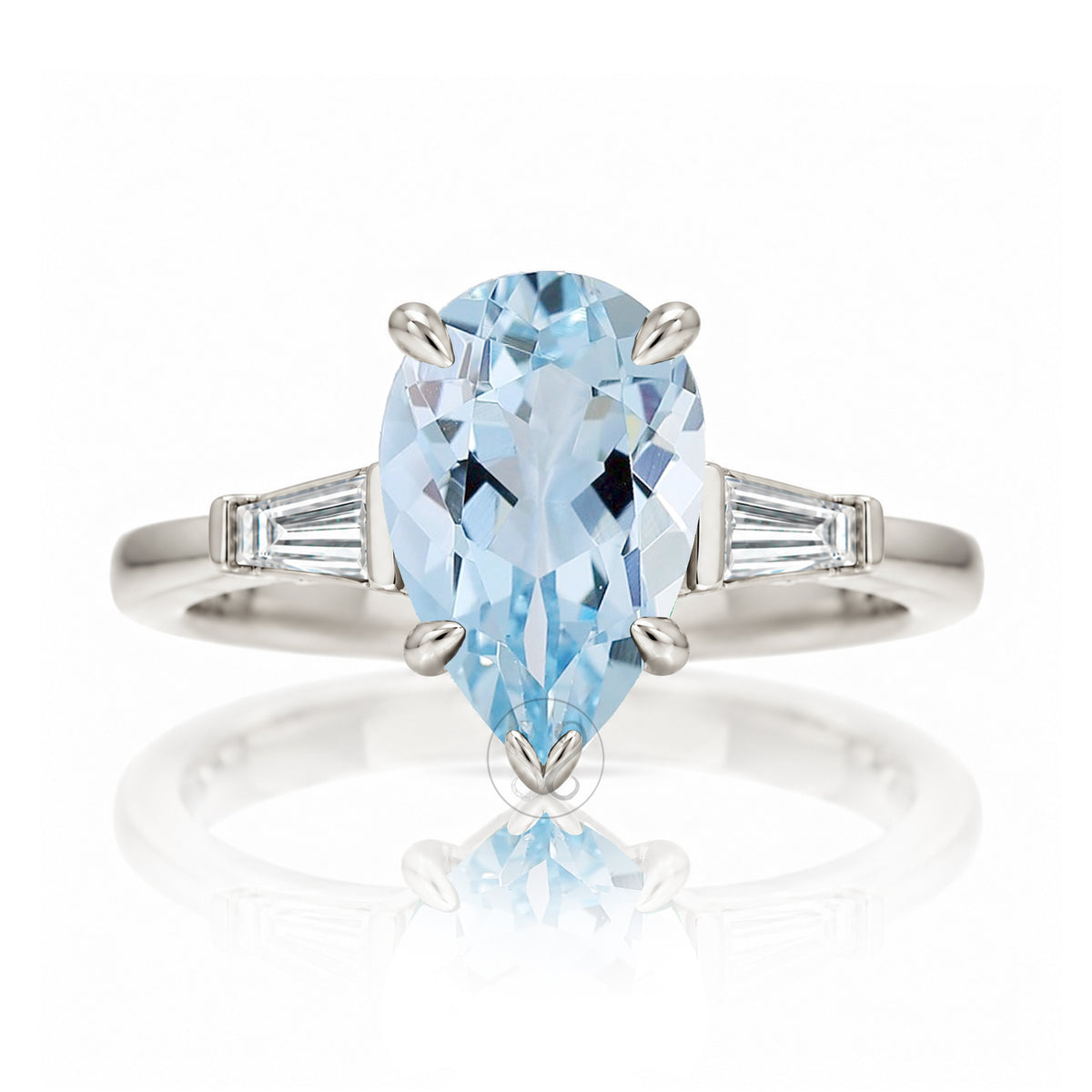 The Alice Pear Aquamarine Ring
