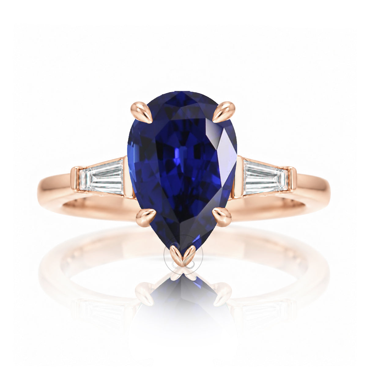 The Alice Pear Blue Sapphire Ring