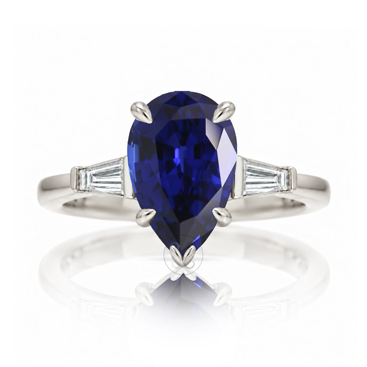 The Alice Pear Blue Sapphire Ring