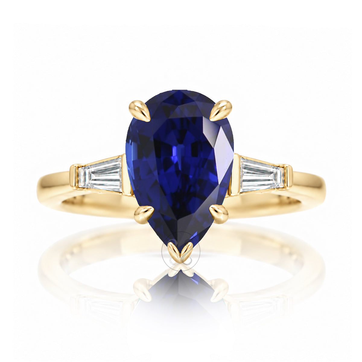 The Alice Pear Blue Sapphire Ring