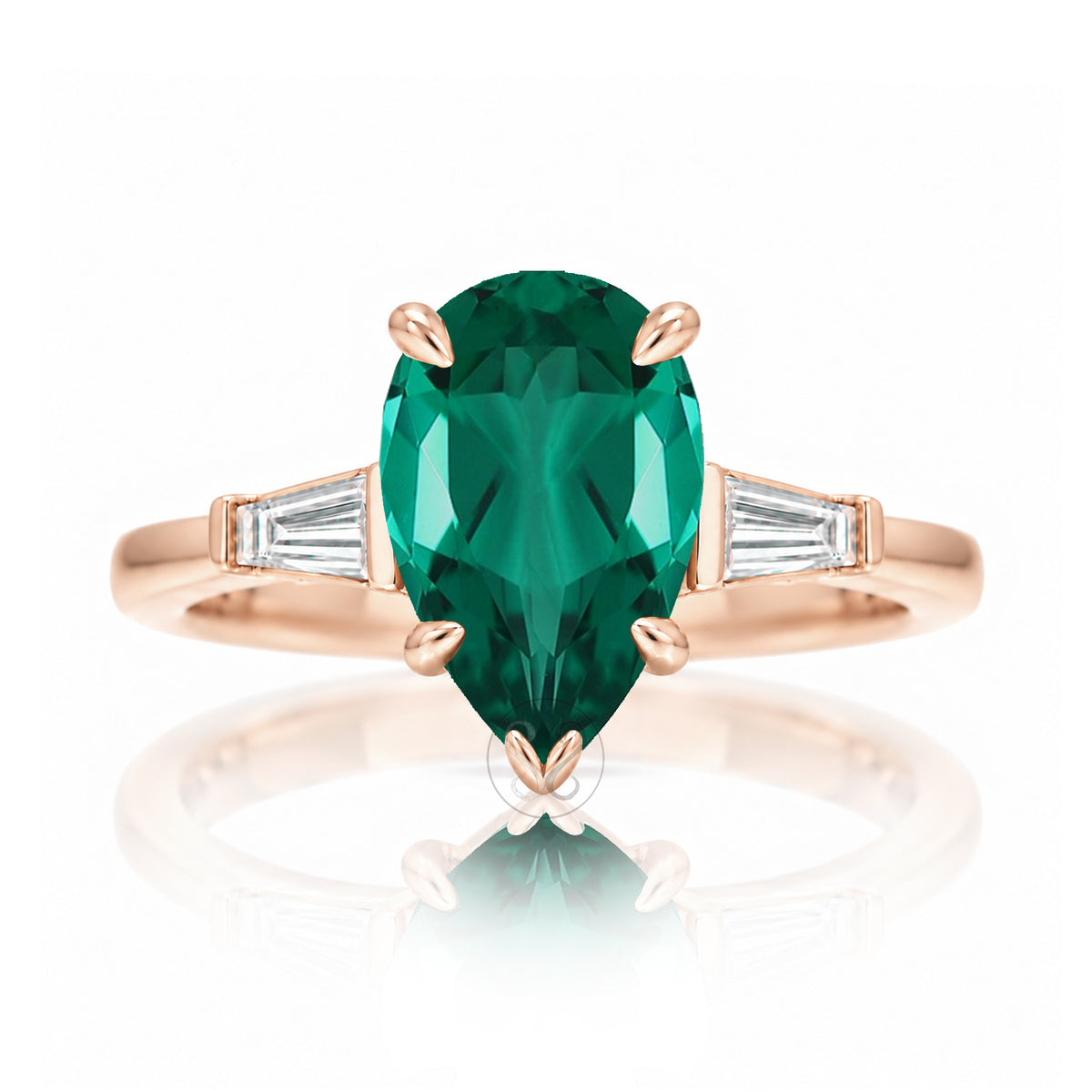 The Alice Pear Emerald Ring