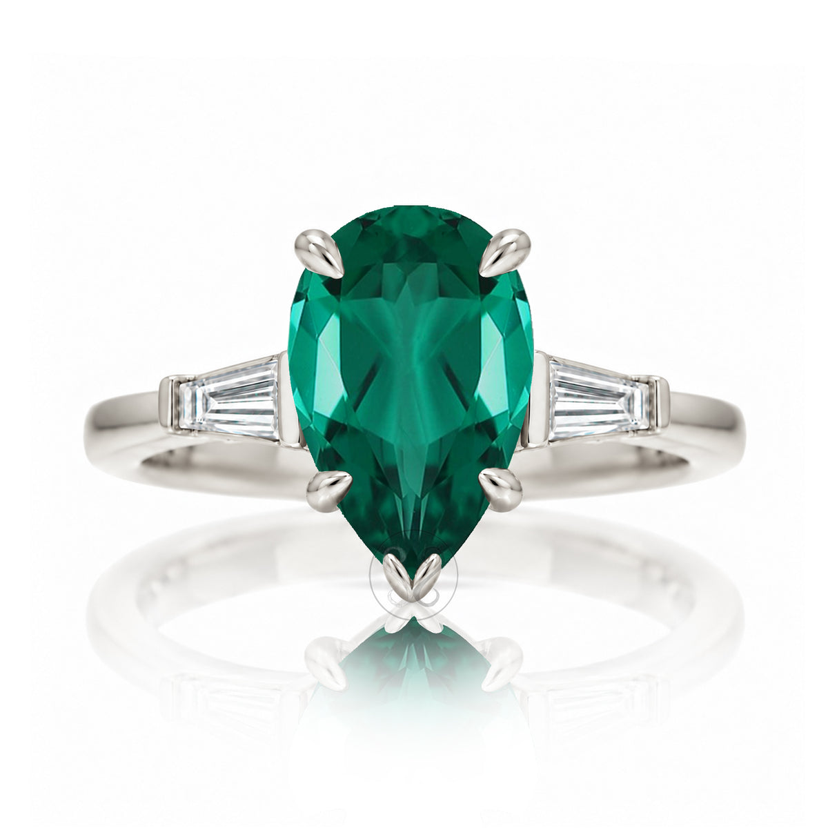 The Alice Pear Emerald Ring