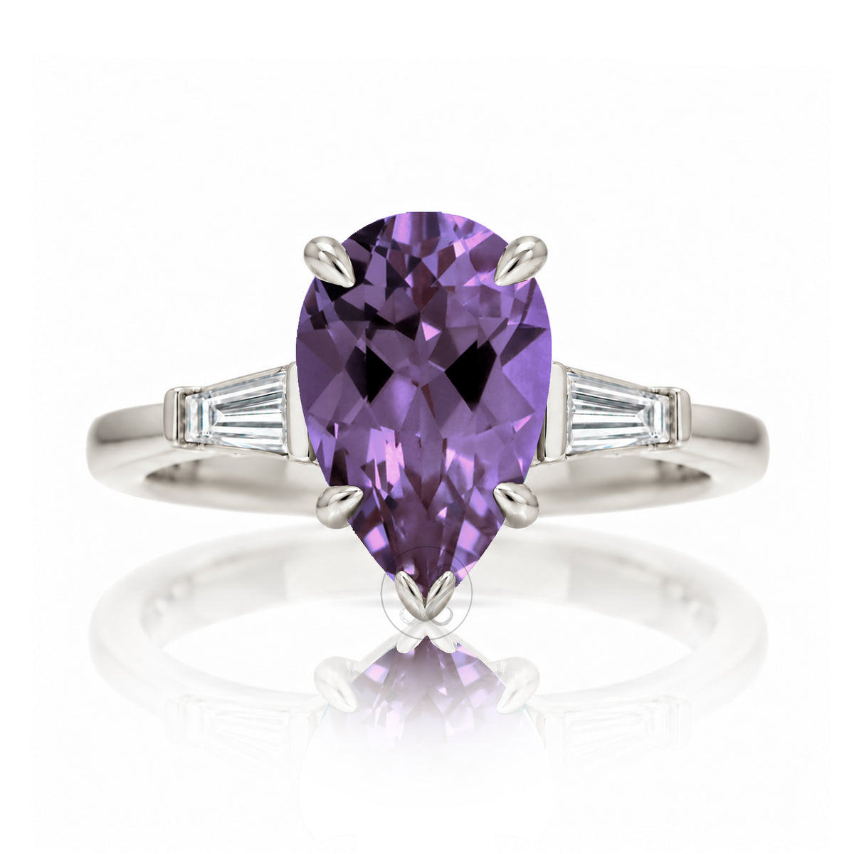 The Alice Pear Amethyst Ring