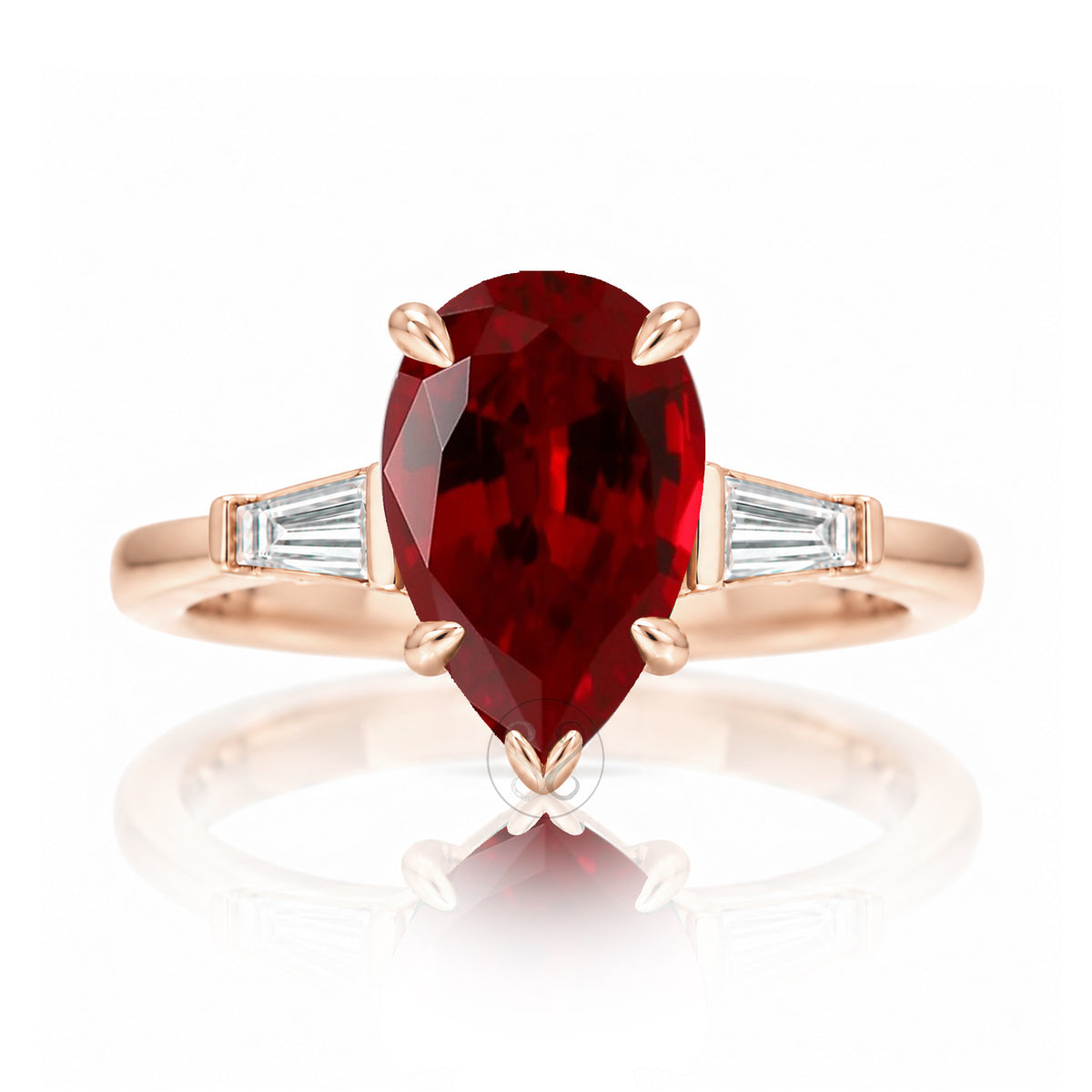 The Alice Pear Ruby Ring