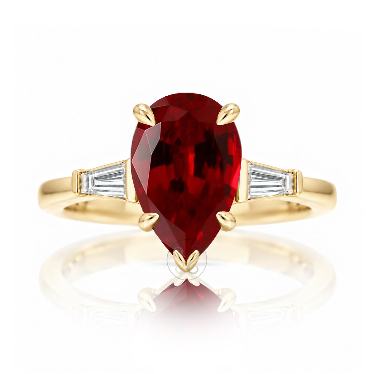 The Alice Pear Ruby Ring
