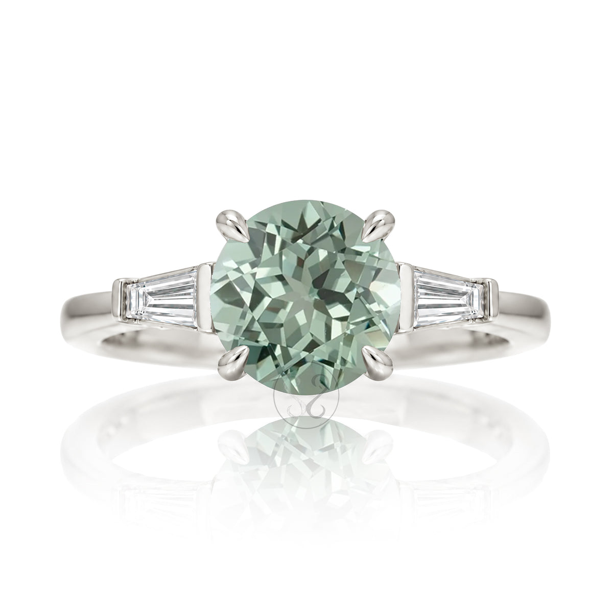 The Alice Round Green Sapphire Ring
