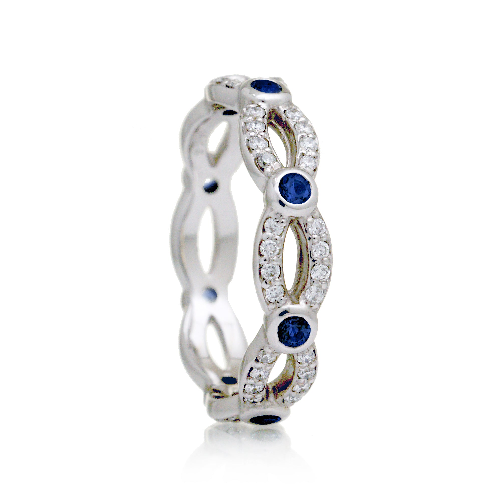 The Bonnie Round Diamond & Gemstone Eternity Band