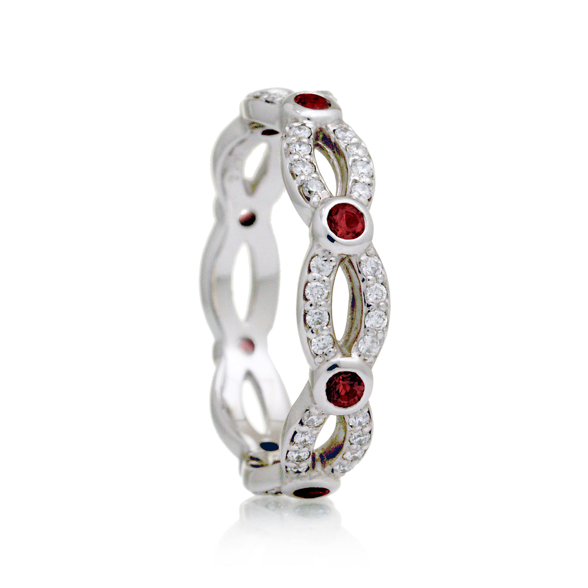 The Bonnie Round Diamond & Gemstone Eternity Band