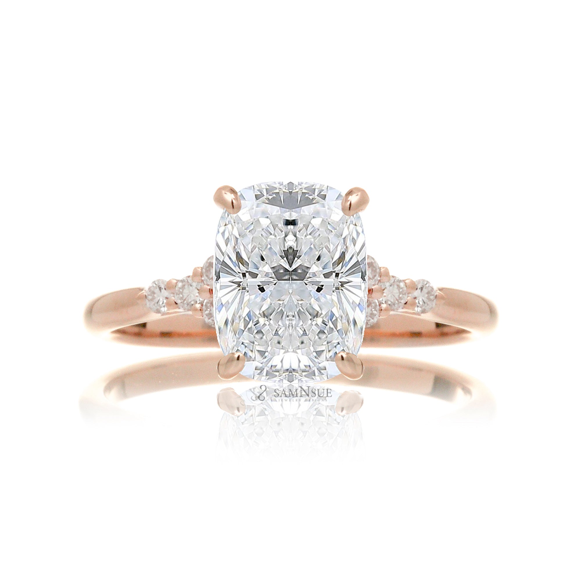 The Chloe Cushion Cut Diamond Ring (Lab-Grown)