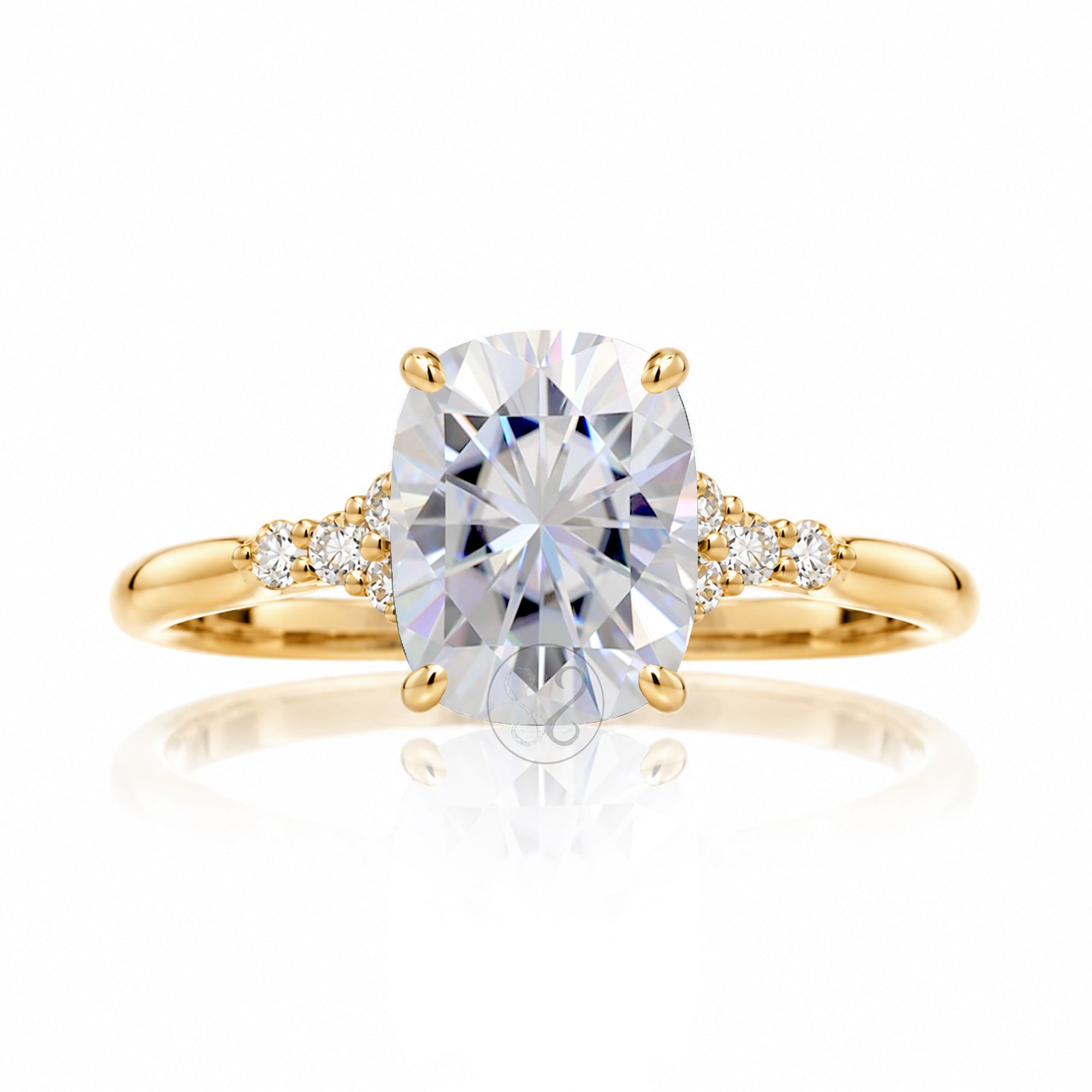 The Chloe Cushion Moissanite Ring