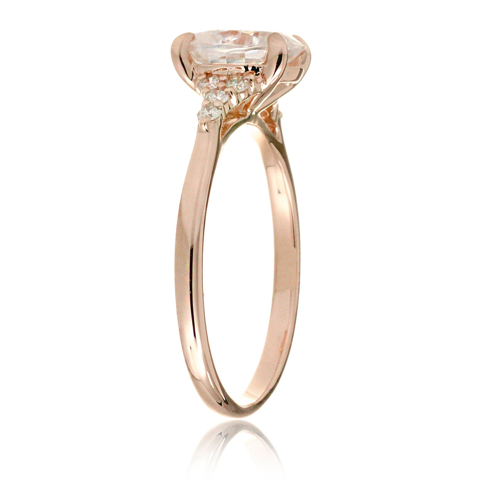 Cushion old mine cut diamond engagement ring the Chloe rose gold