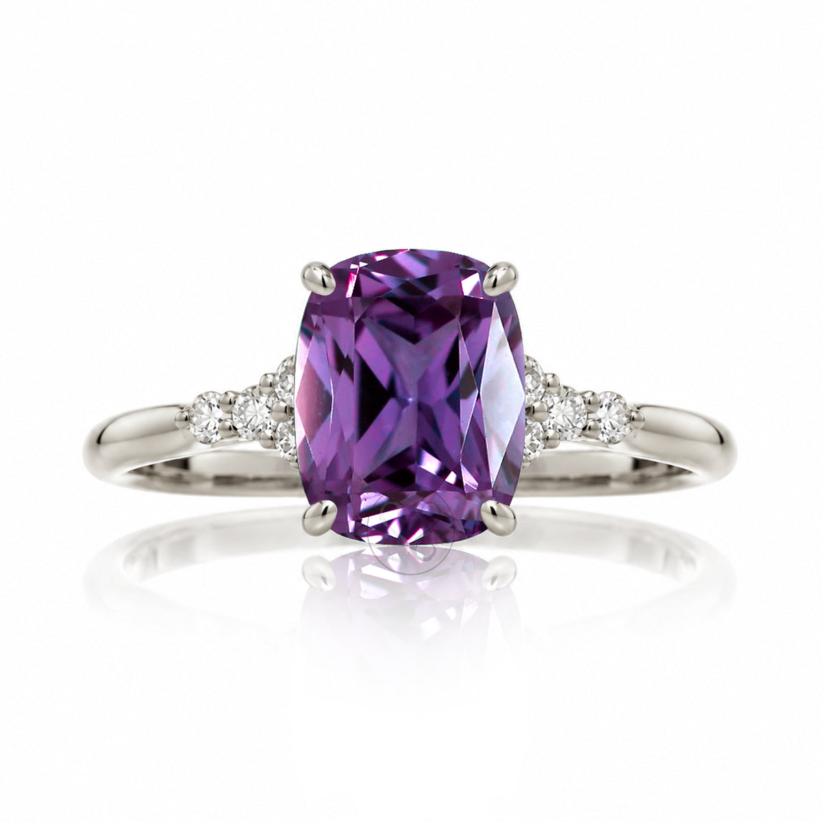 The Chloe Cushion Amethyst Ring