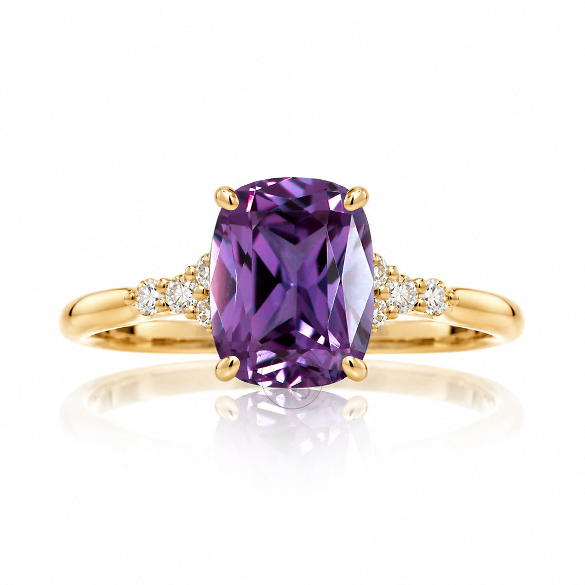 The Chloe Cushion Amethyst Ring