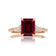 The Chloe Emerald Step Cut Ruby Ring (Lab Grown)