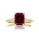 The Chloe Emerald Step Cut Ruby Ring (Lab Grown)