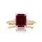 The Chloe Emerald Step Cut Ruby Ring (Lab Grown)