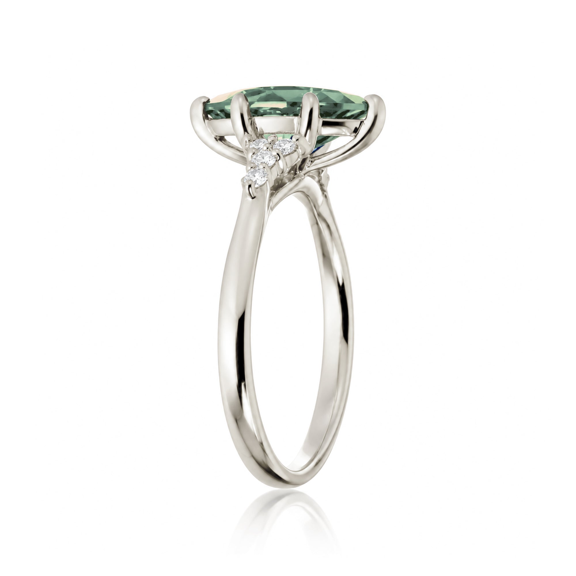 The Chloe Marquise Cut Green Sapphire Ring