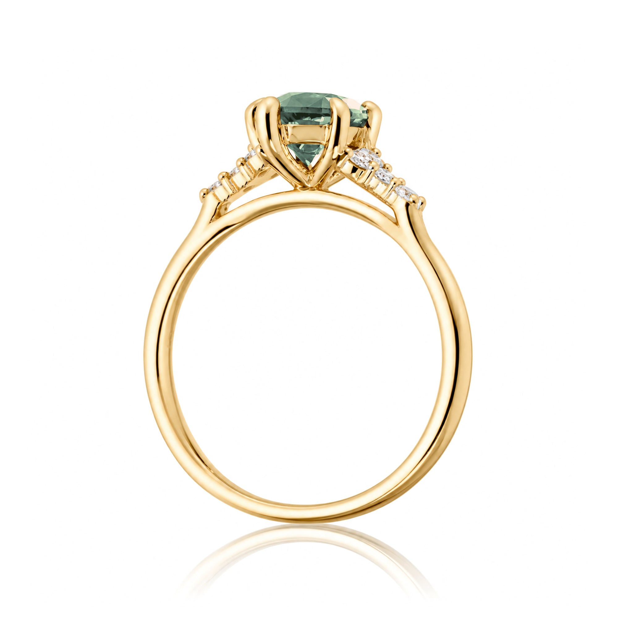 The Chloe Marquise Cut Green Sapphire Ring