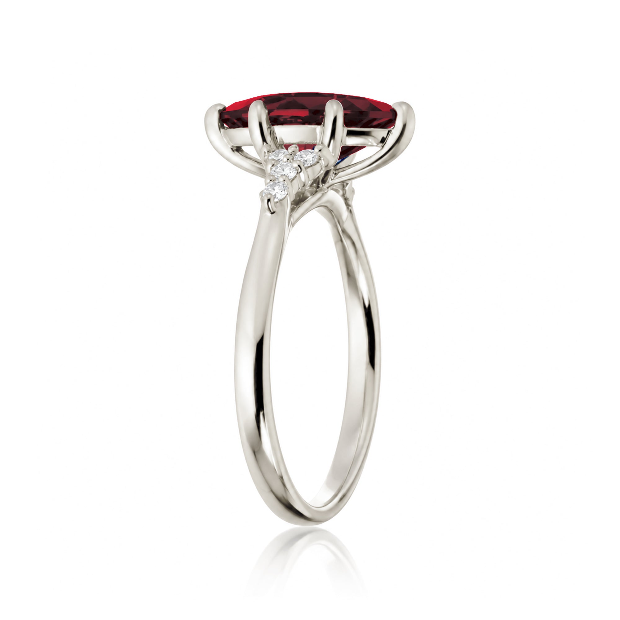 The Chloe Marquise Cut Ruby Ring