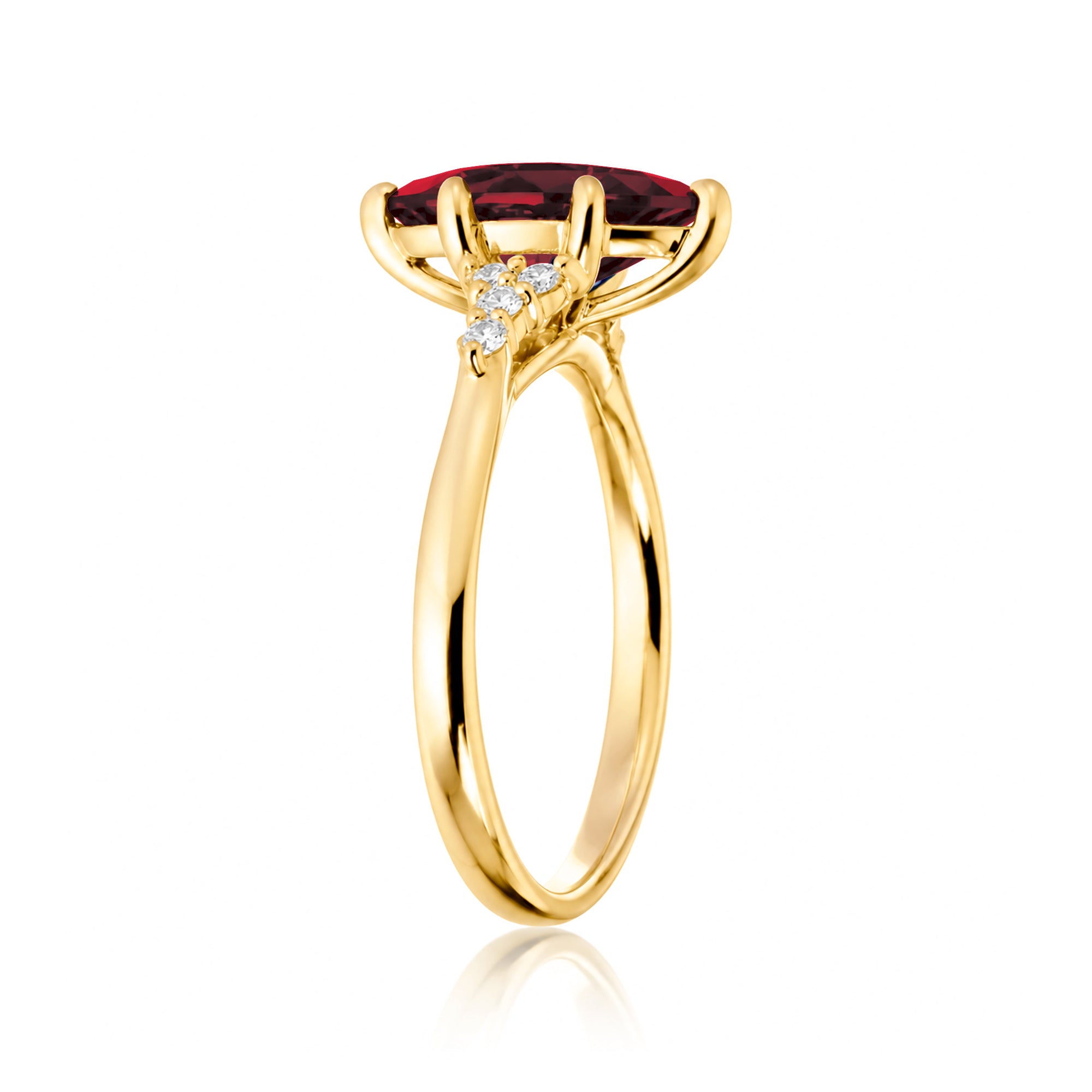 The Chloe Marquise Cut Ruby Ring