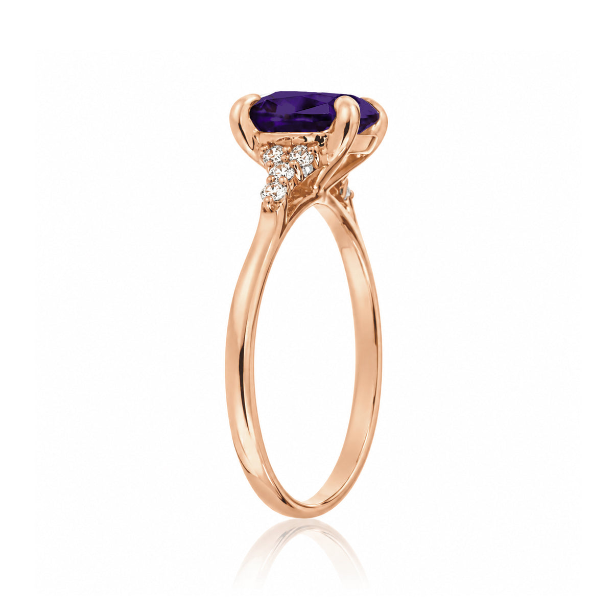 The Chloe Pear Cut Amethyst Ring