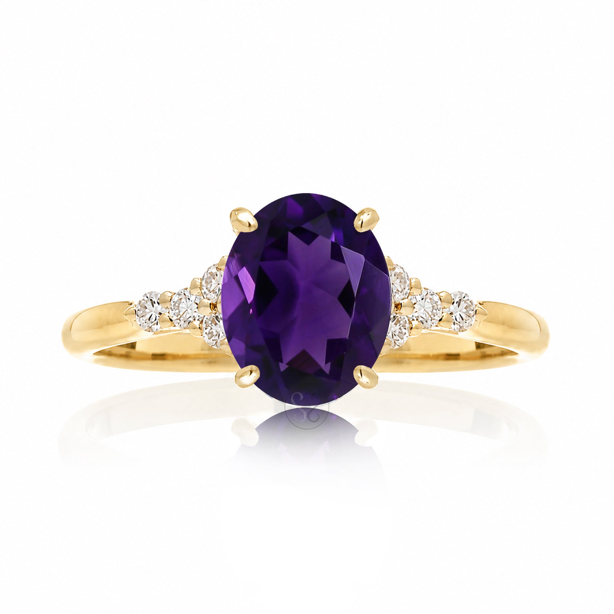 The Chloe Oval Cut Amethyst Ring