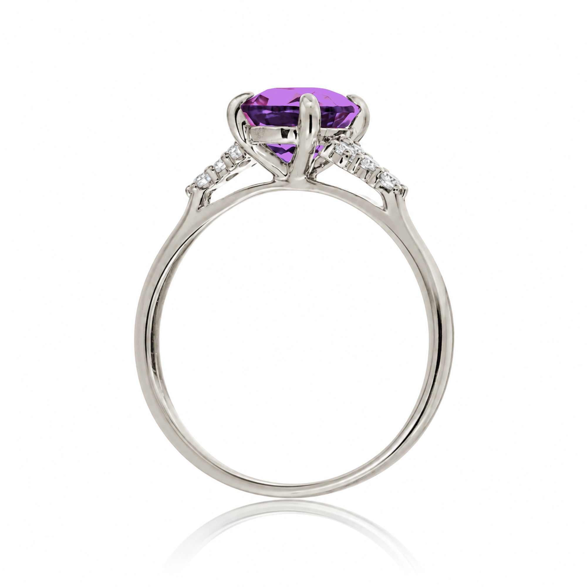 The Chloe Oval Cut Amethyst Ring