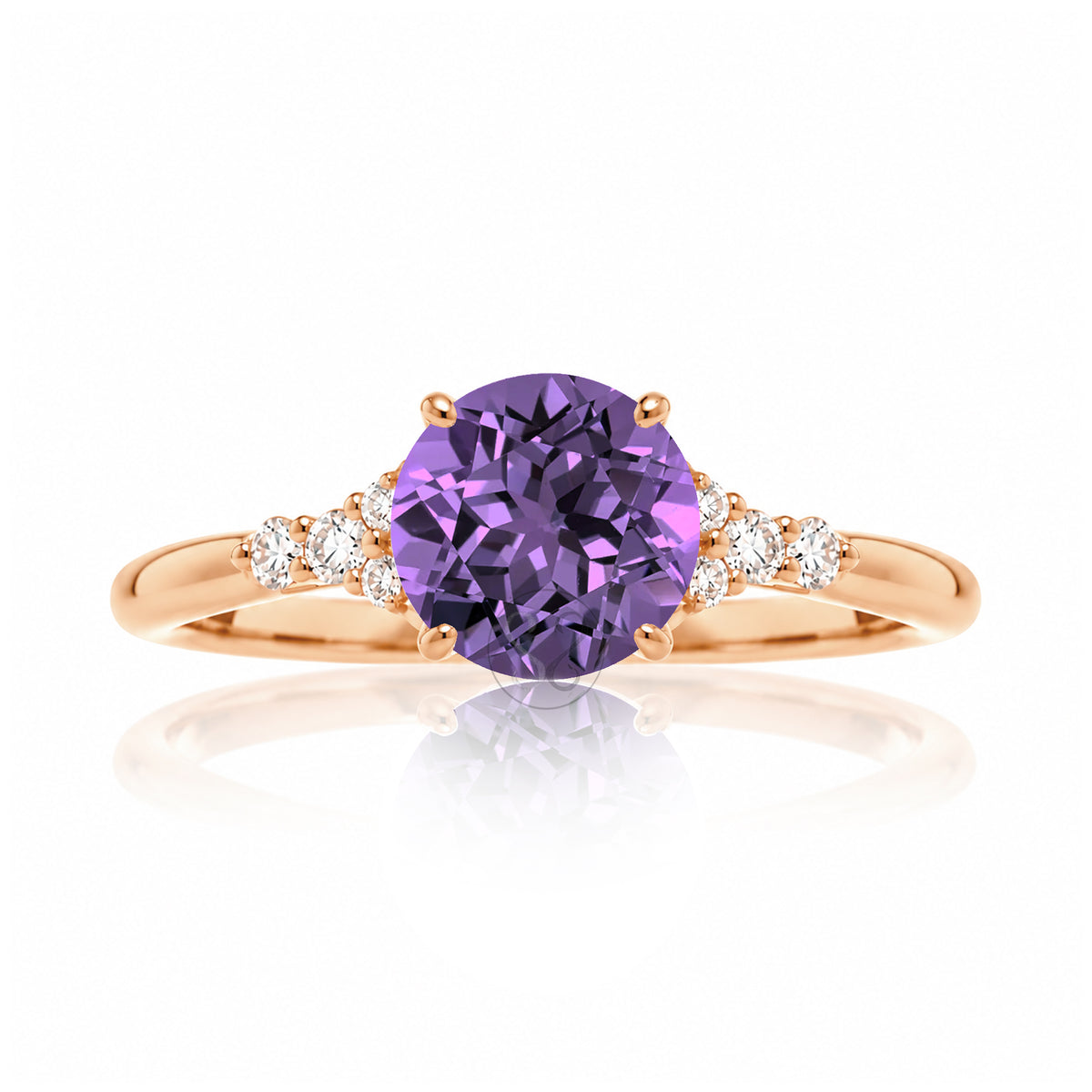 The Chloe Round Amethyst Ring