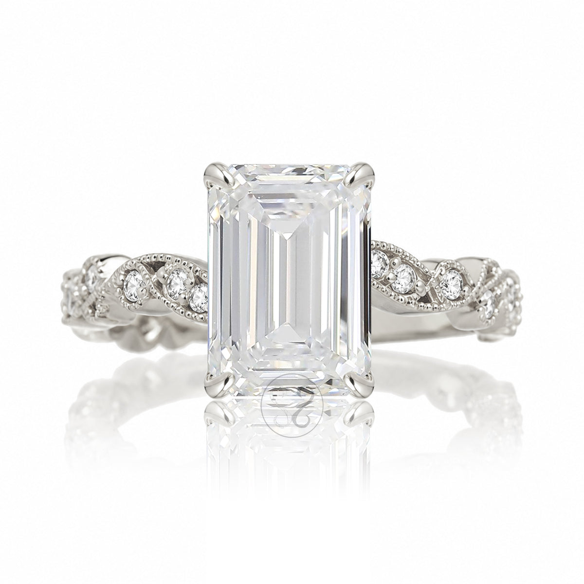 The Elara Emerald Cut Diamond Ring
