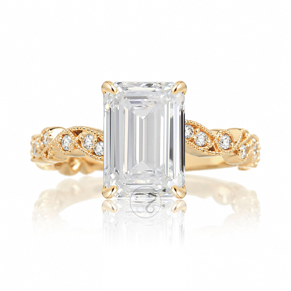 The Elara Emerald Cut Diamond Ring