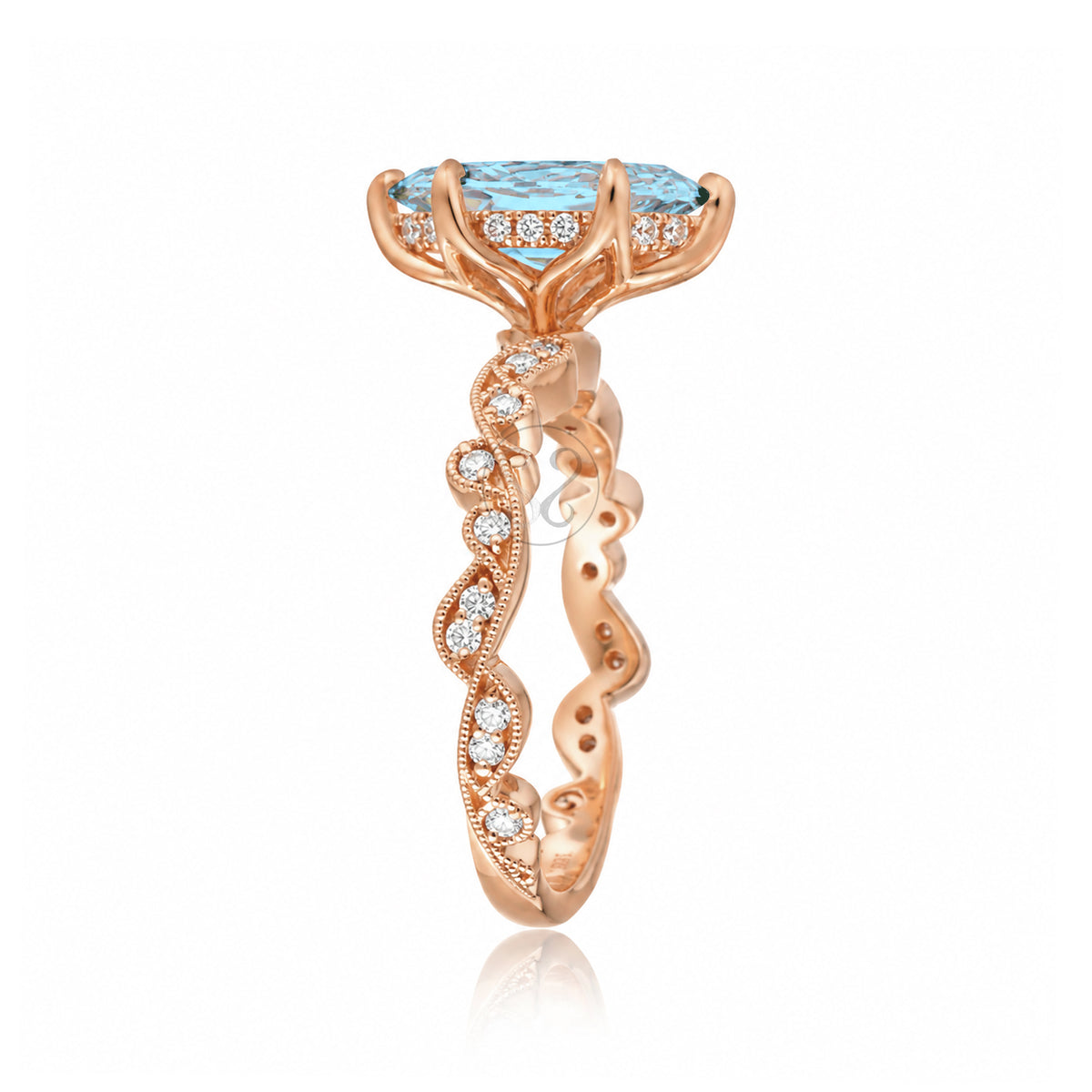 The Elara Marquise Aquamarine Ring