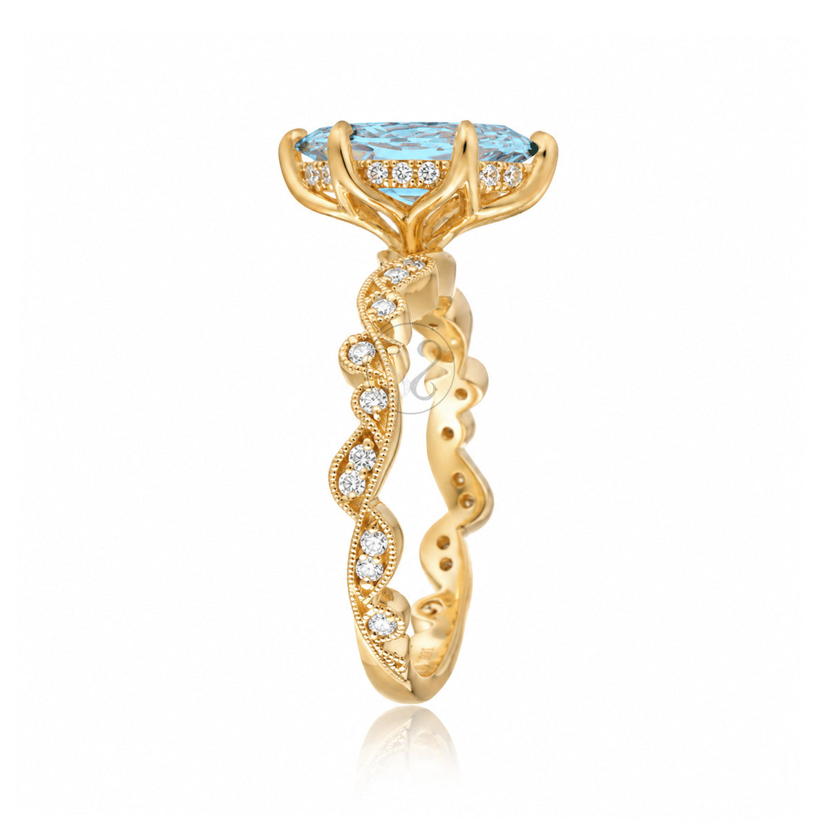 The Elara Marquise Aquamarine Ring