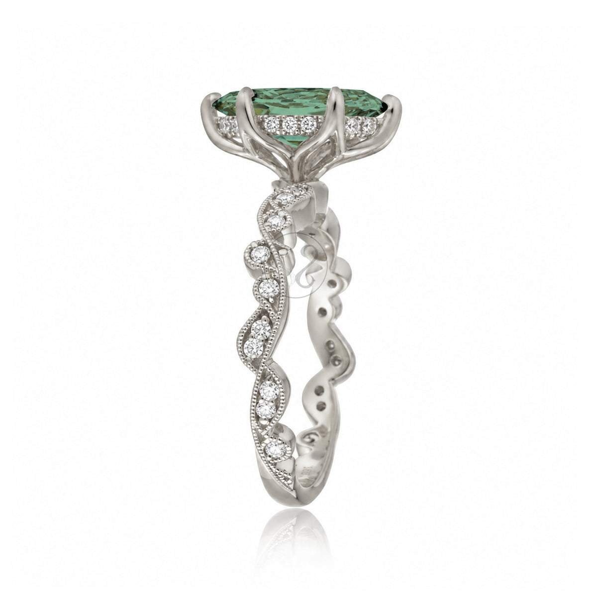 The Elara Marquise Green Sapphire Ring